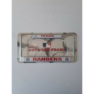 Texas Rangers Chrome License Plate Frame Tag Cover Car Truck